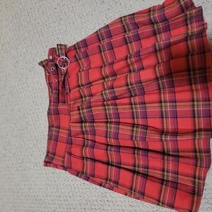 Plaid Red Skirt